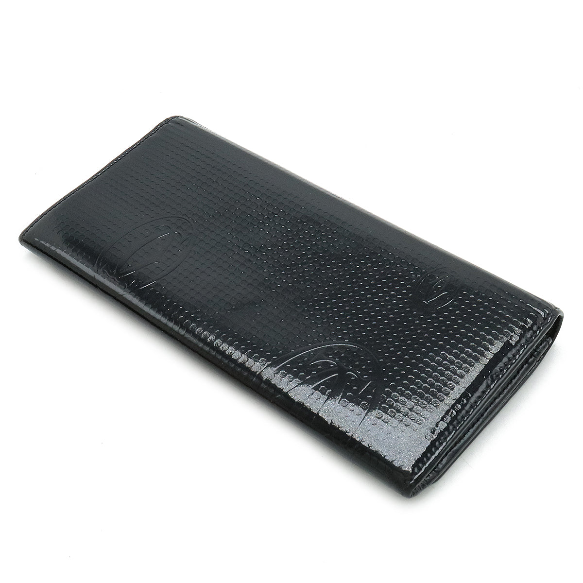 Cartier Patent Leather Bifold Wallet Black