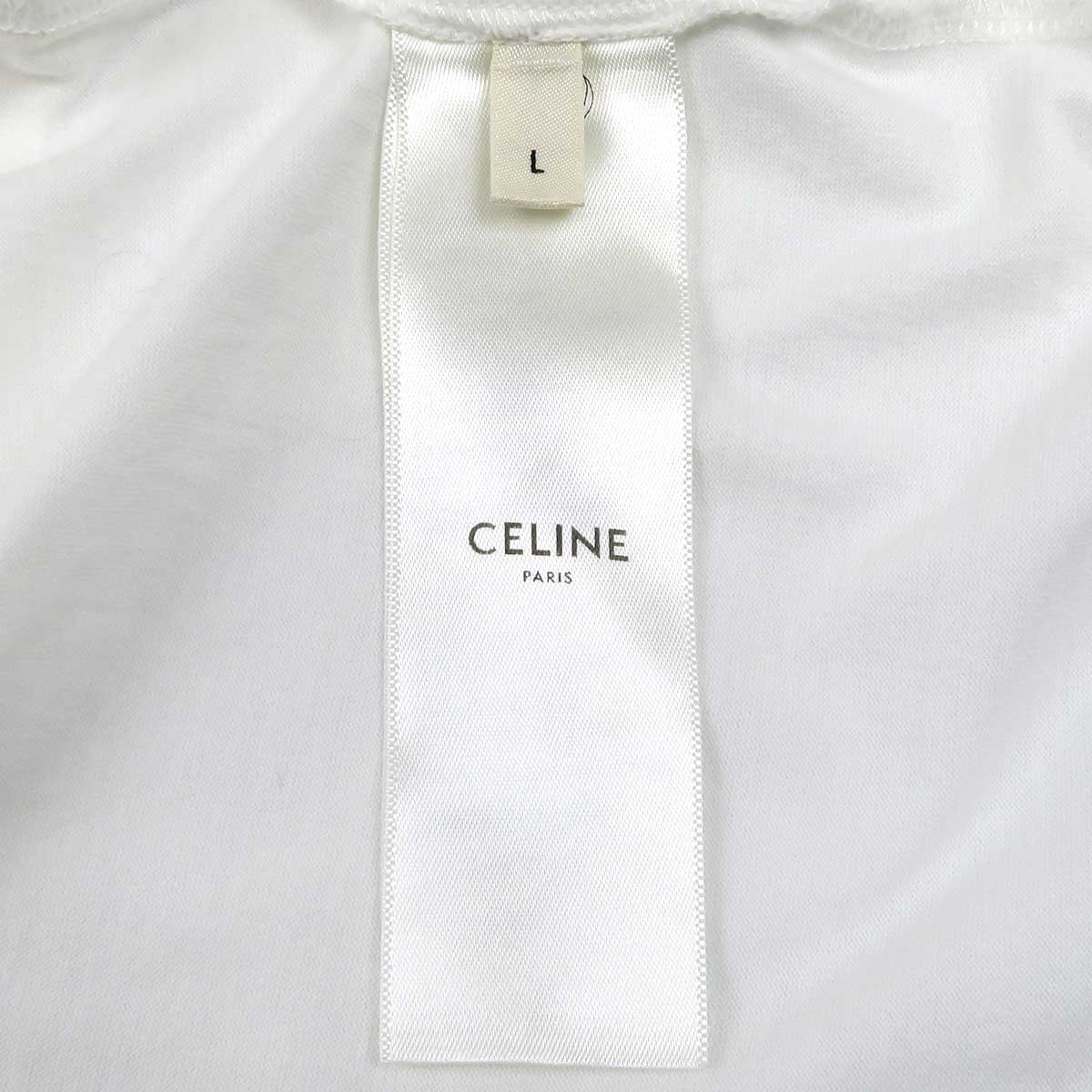 Celine Logo Print Cotton T-Shirt