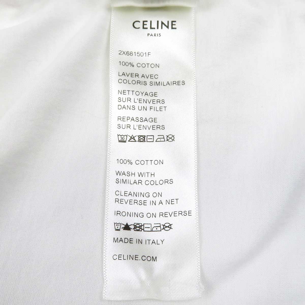 Celine Logo Print Cotton T-Shirt