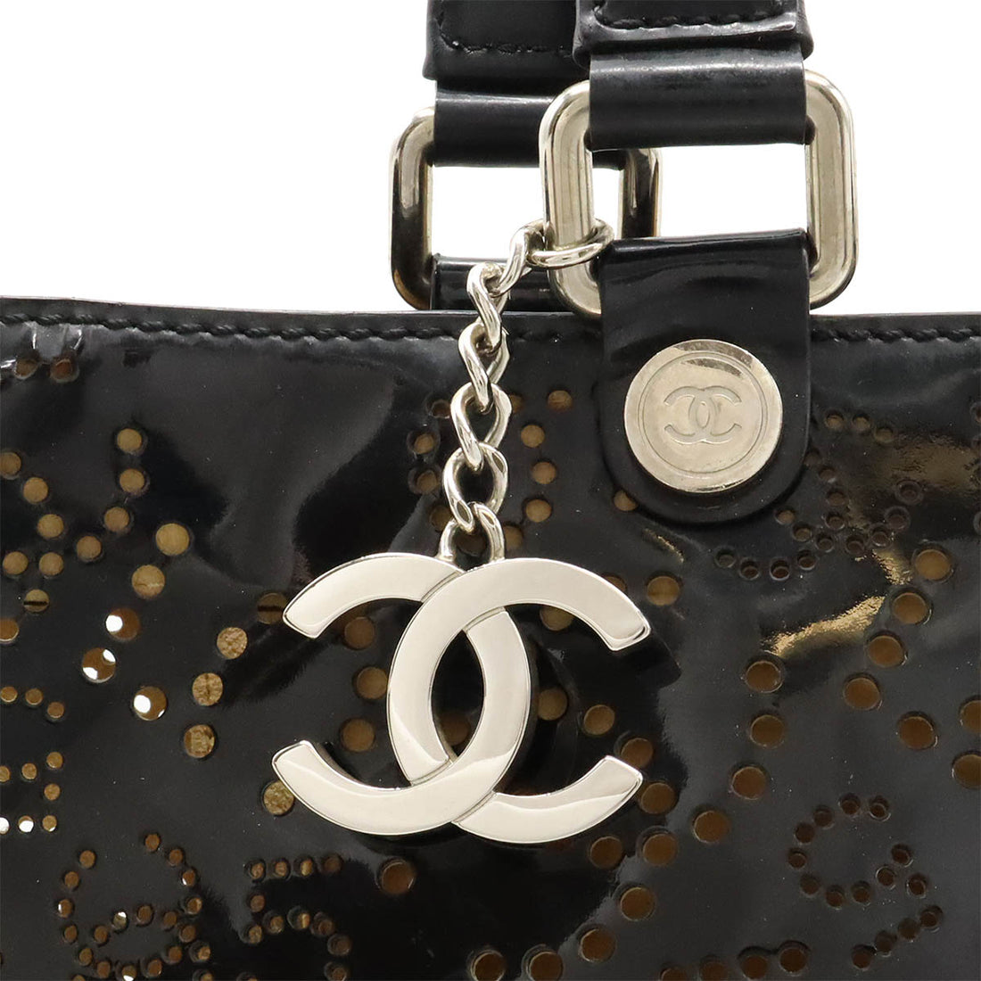 Chanel No.5 Coco Mark Patent Leather Handbag