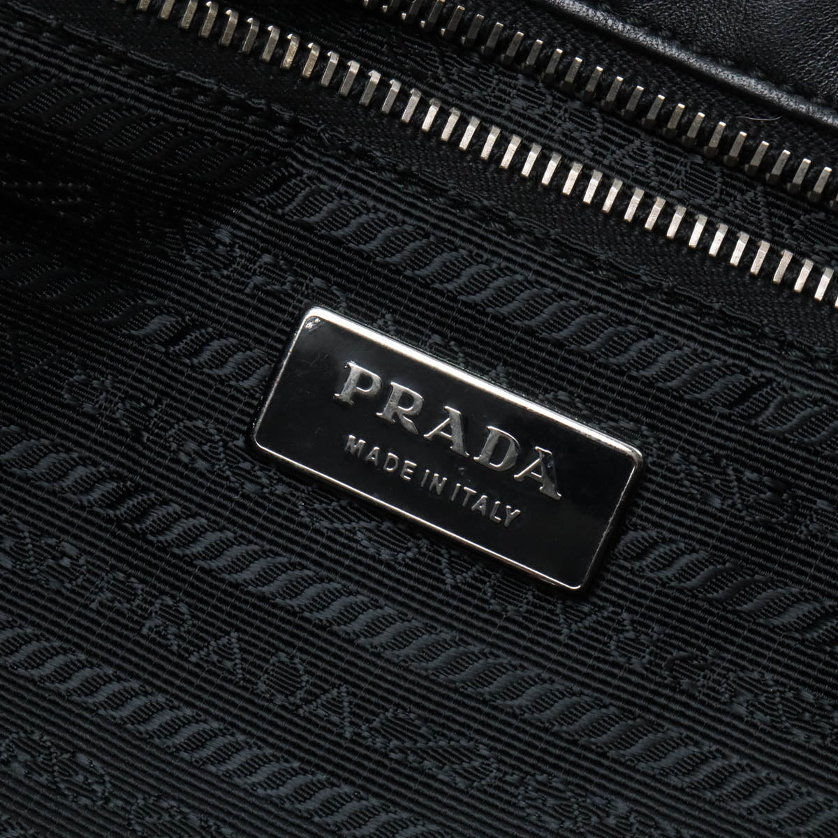 Prada Gathered Nylon Leather Tote Bag Black