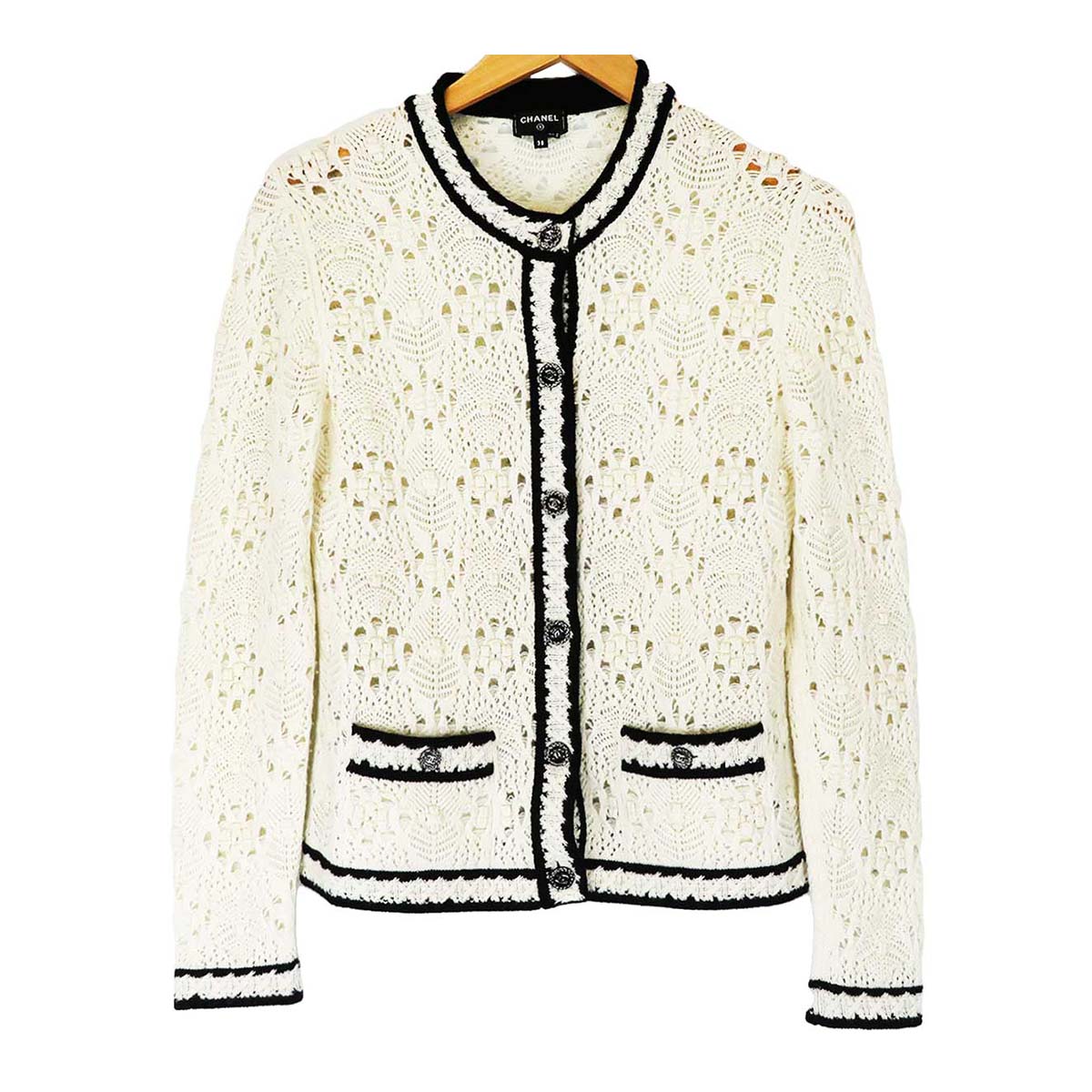 Chanel Cashmere Knit Cardigan Ivory