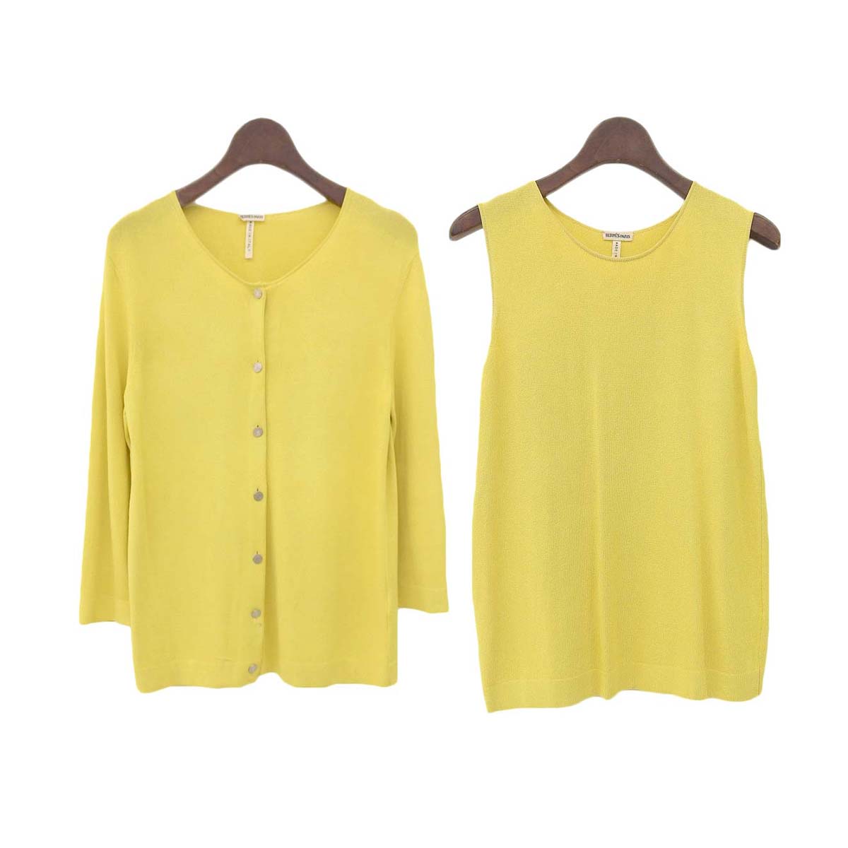 Hermes Ensemble Knit Jacket Yellow