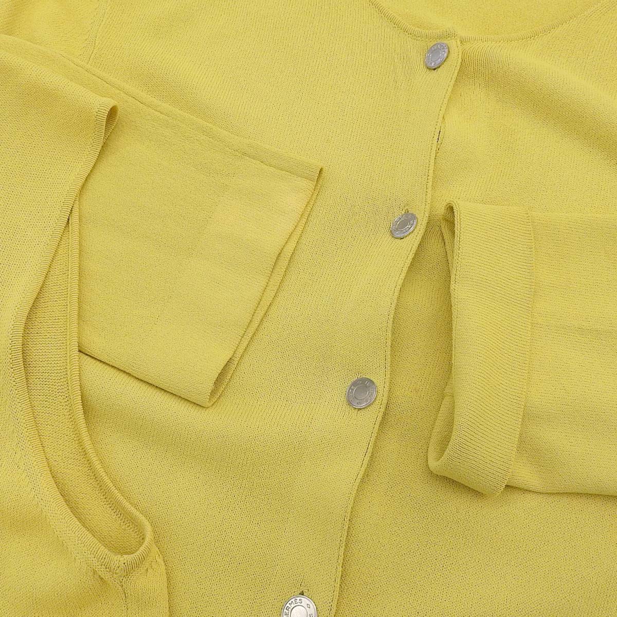 Hermes Ensemble Knit Jacket Yellow