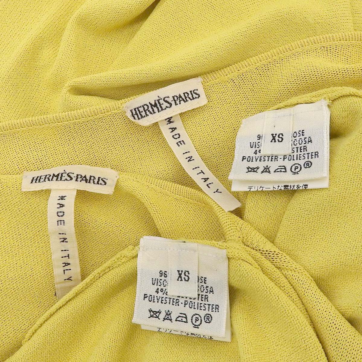 Hermes Ensemble Knit Jacket Yellow