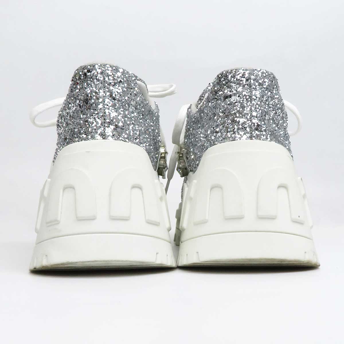 Miu Miu Glitter Fabric Sneakers 5E761C