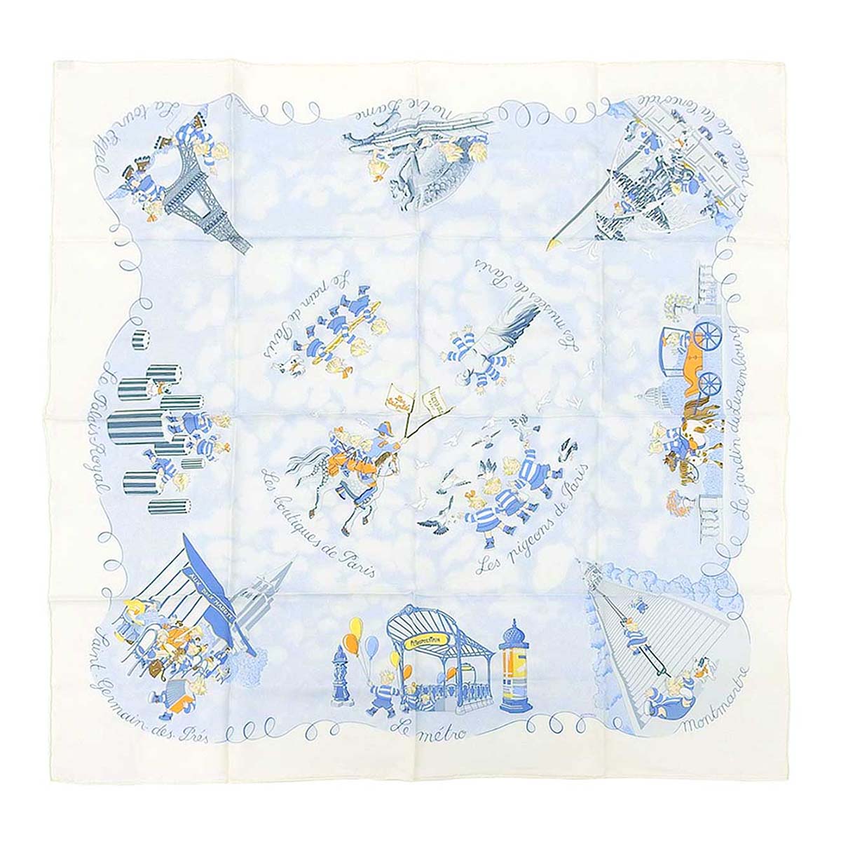 Hermes Silk Scarf Les triples de Paris