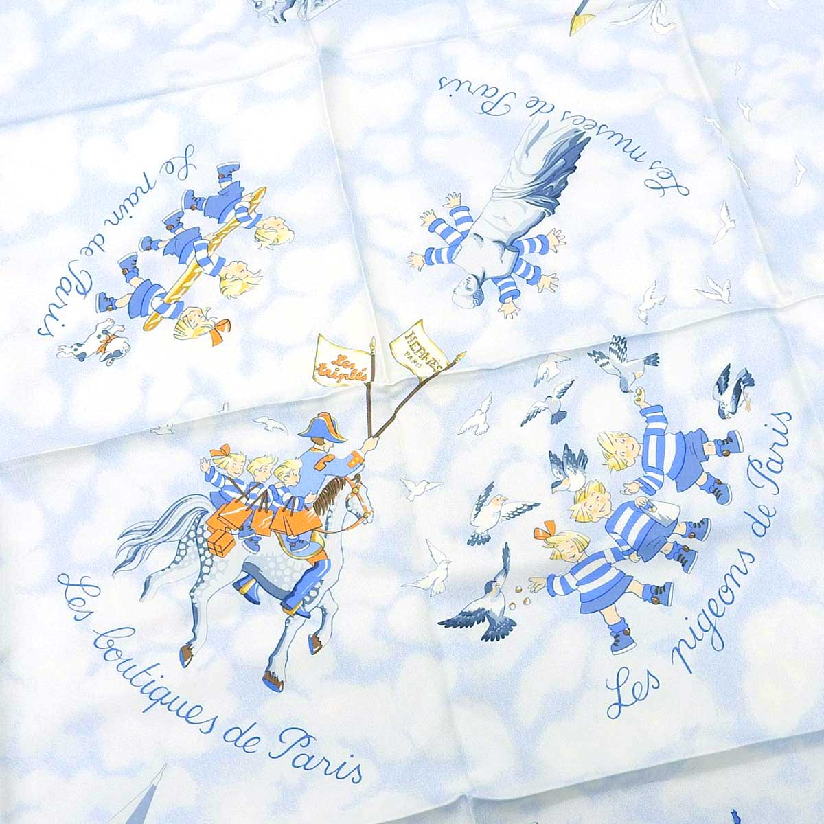 Hermes Silk Scarf Les triples de Paris