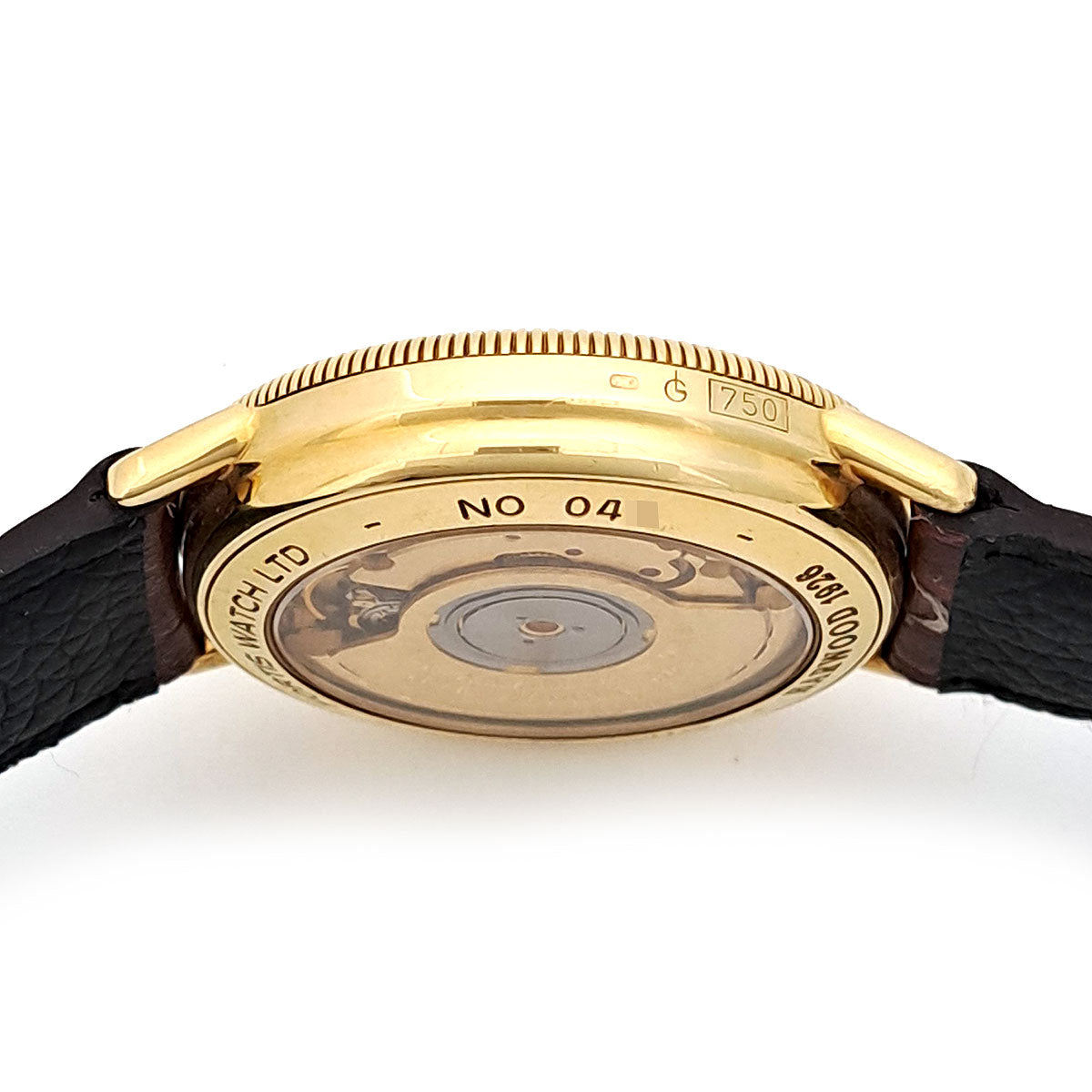 Yellow Gold Leather Automatic Watch 8510