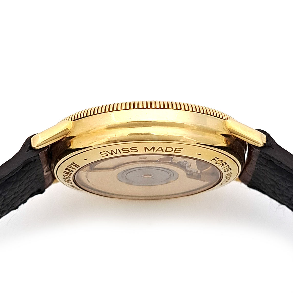 Yellow Gold Leather Automatic Watch 8510