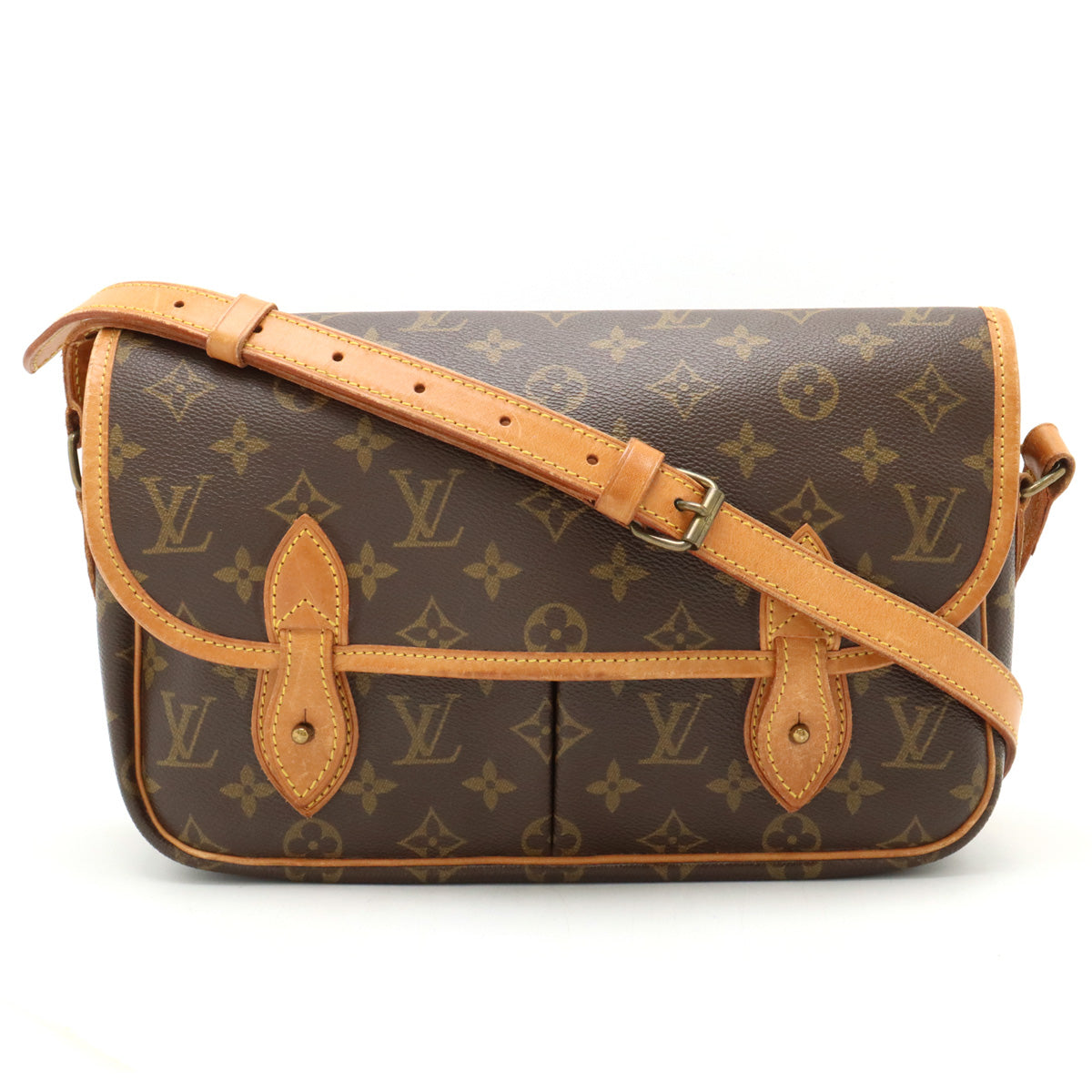 Louis Vuitton Monogram Gibeciere MM Shoulder Bag M42247 in Good Condition