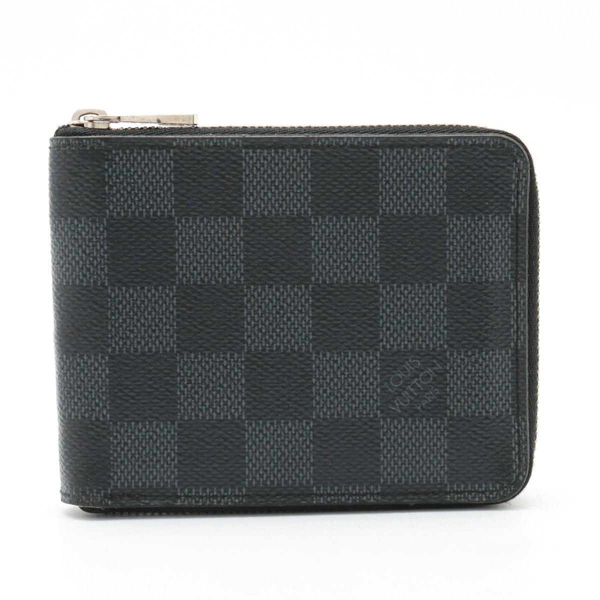 Louis Vuitton Damier Graphite Zippy Wallet Compact N61258 in Very Good Condition