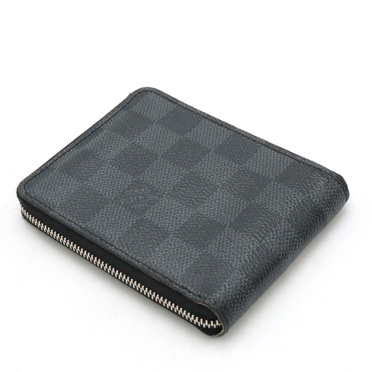 Louis Vuitton Damier Graphite Zippy Wallet Compact N61258 in Very Good Condition