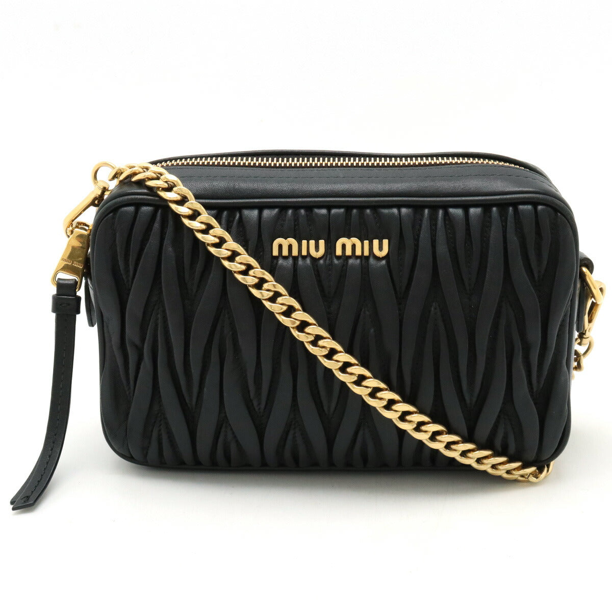 Miu Miu Leather Matelassé Shoulder Bag 5BH118