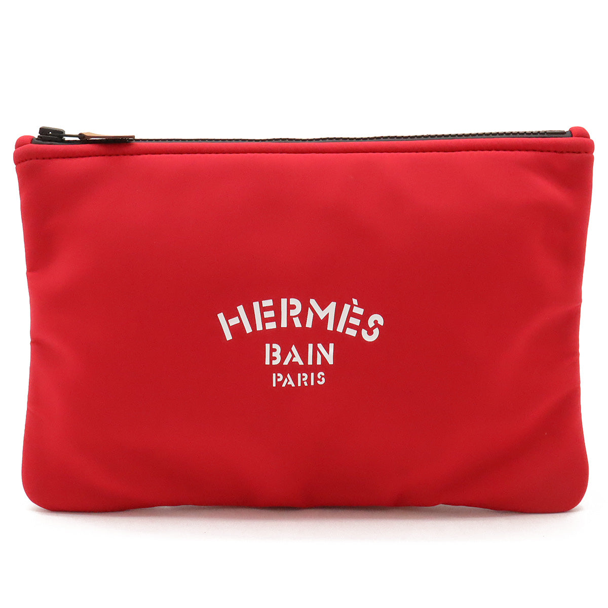 Hermes Neobain Multi Pouch Clutch Bag Polyamide Elastane Leather Red in Pristine Condition