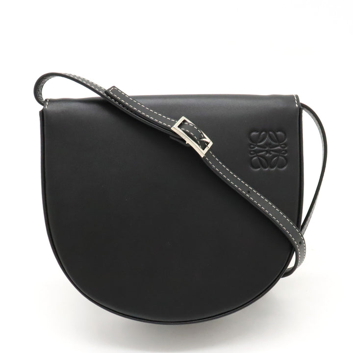 Loewe Anagram Leather Heel Bag Black