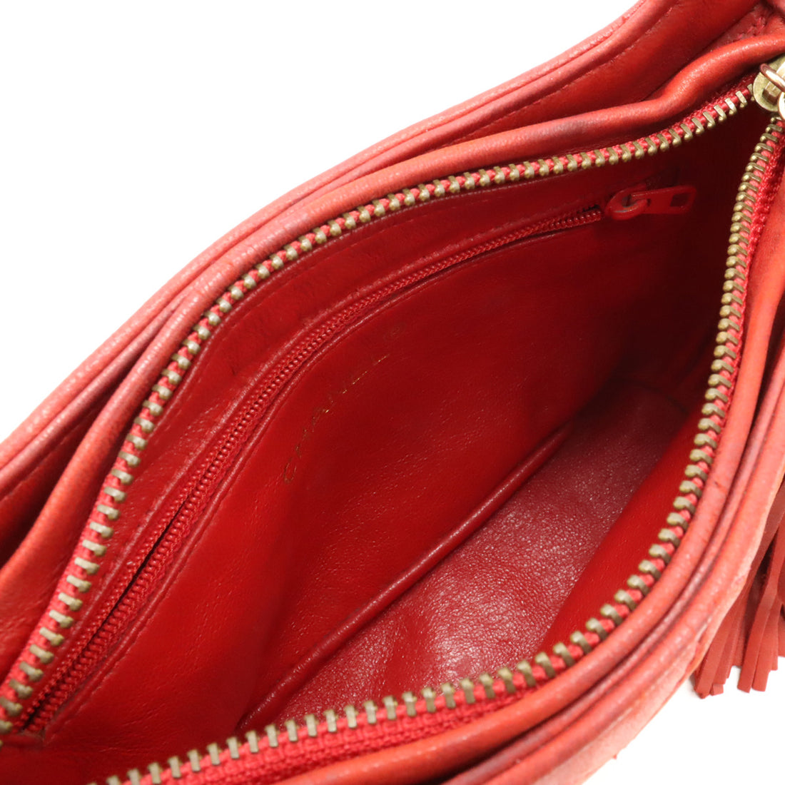 Chanel Matelasse Lambskin Shoulder Bag Red