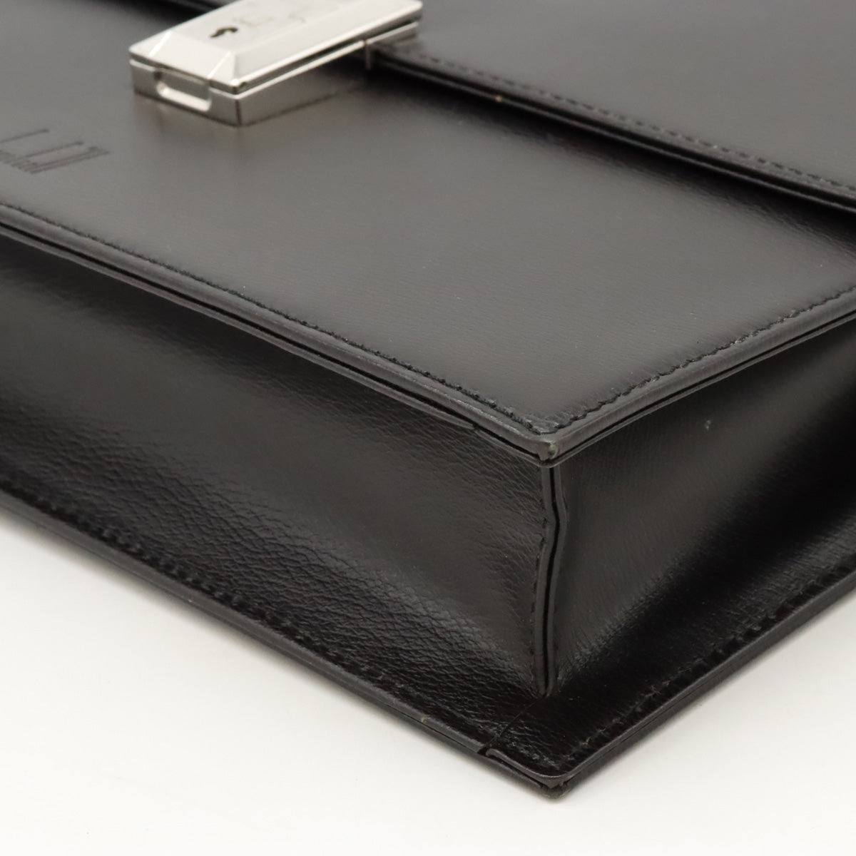 Dunhill Leather Clutch Bag Dark Brown