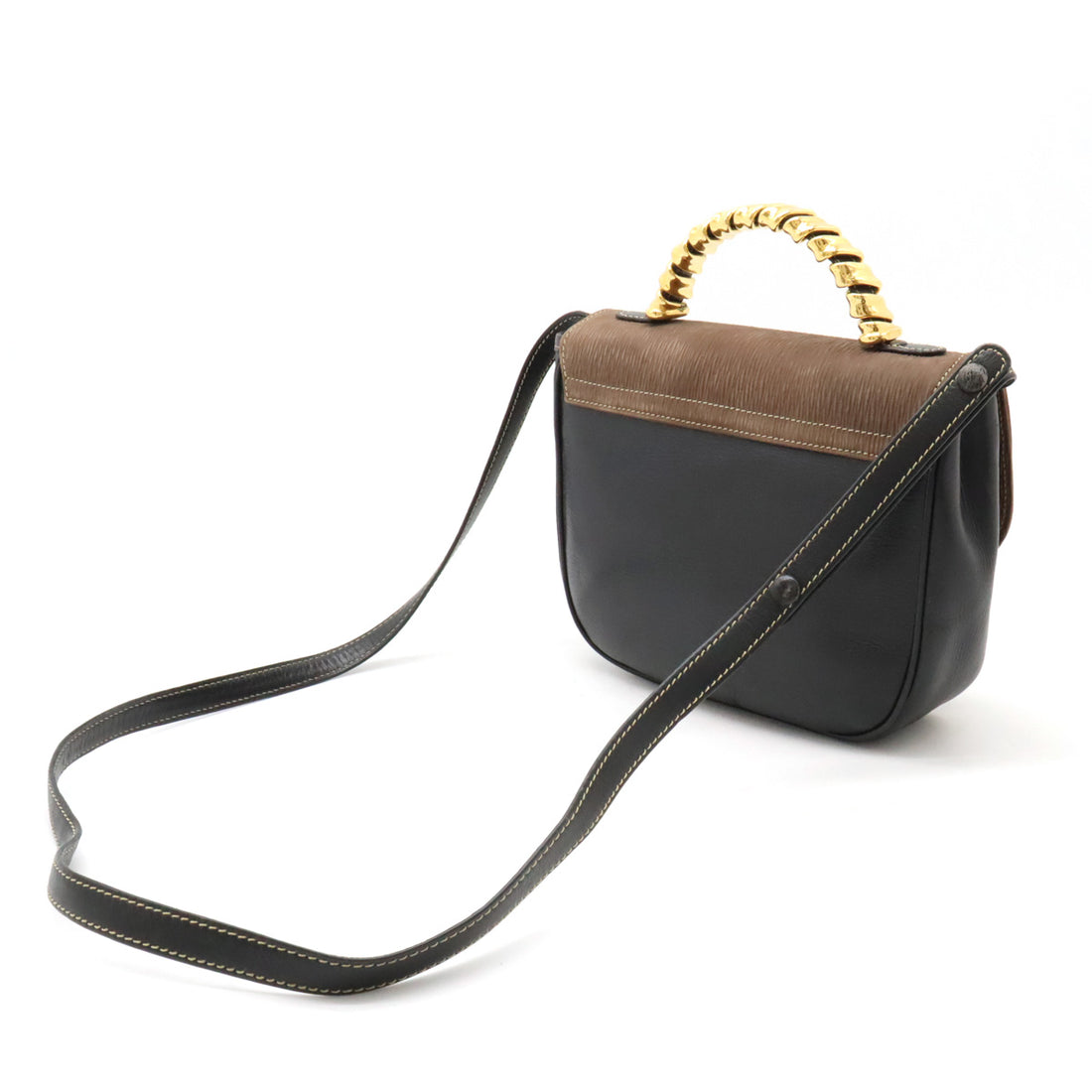 Loewe Velazquez Twist Leather Nubuck Handbag