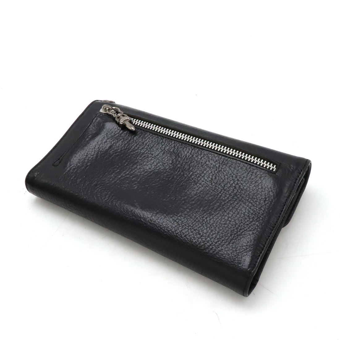 CHROME HEARTS Leather Wave Wallet Black