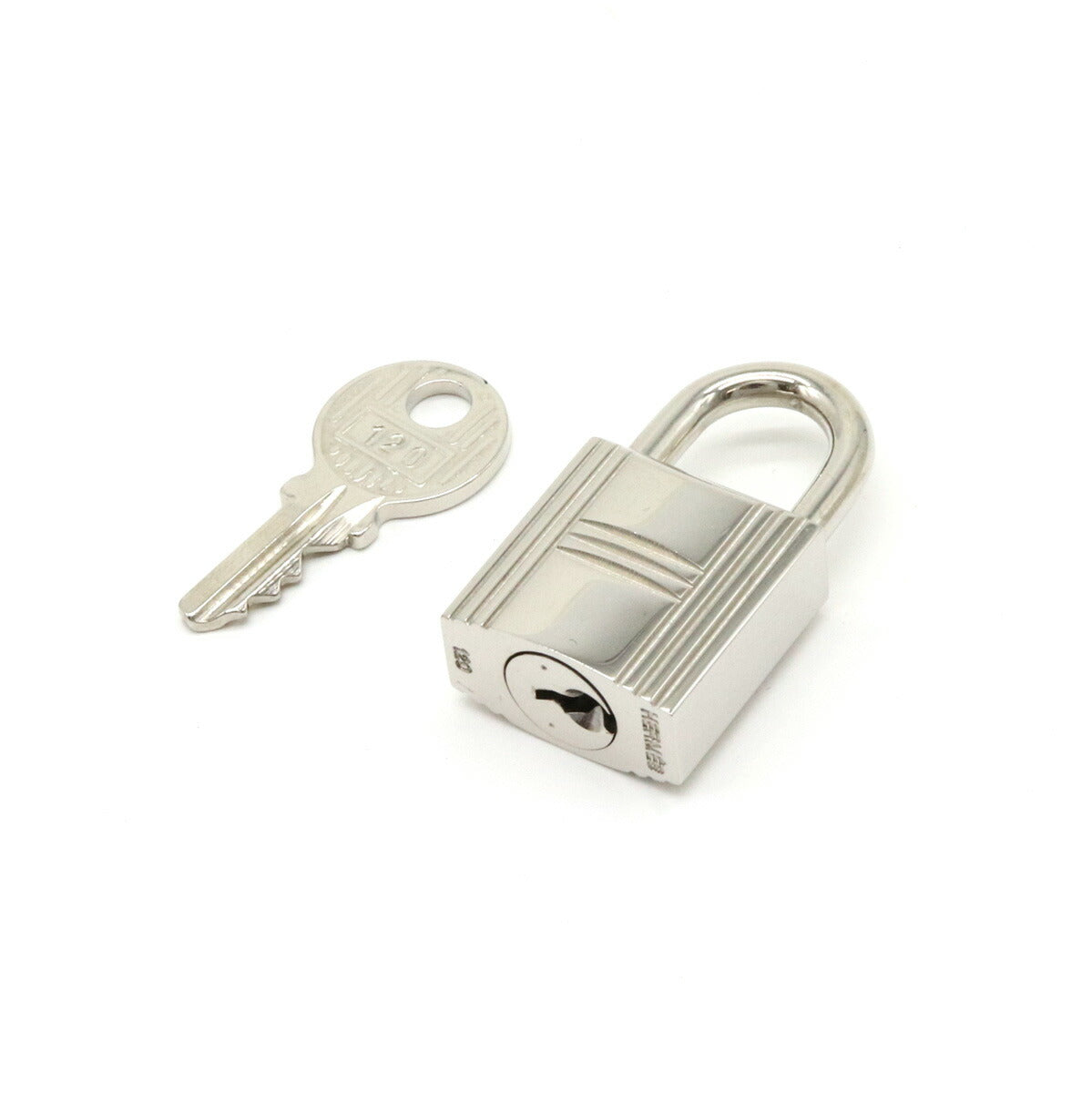 Hermes Metal Cadena Padlock No.120 with Key in Pristine Condition