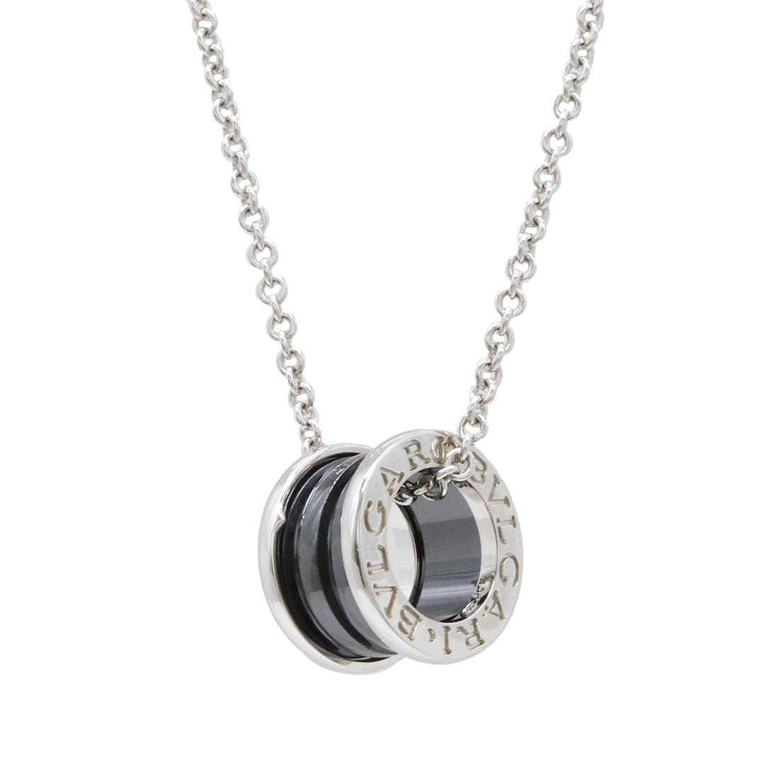 Bvlgari B-zero1 Necklace SV925 Black Ceramic