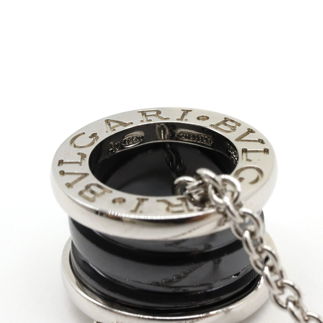 Bvlgari B-zero1 Necklace SV925 Black Ceramic