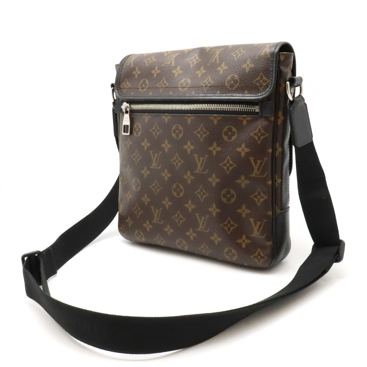 Louis Vuitton Monogram Macassar Bass MM Shoulder Messenger Bag M56715 in Very Good Condition