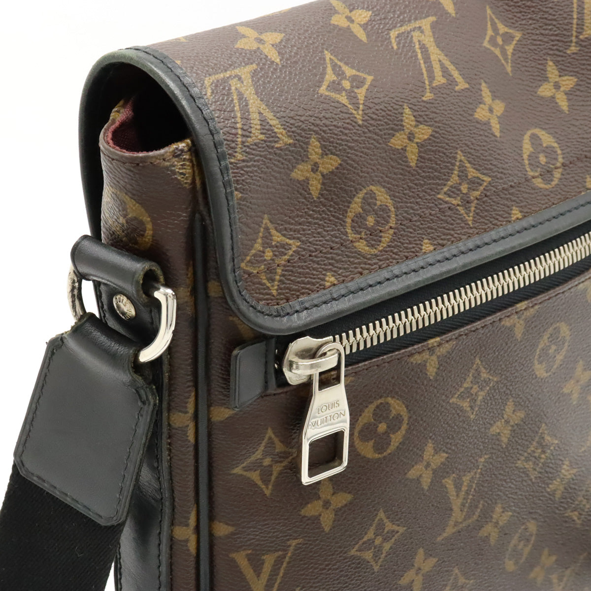 Louis Vuitton Monogram Macassar Bass MM Shoulder Messenger Bag M56715 in Very Good Condition