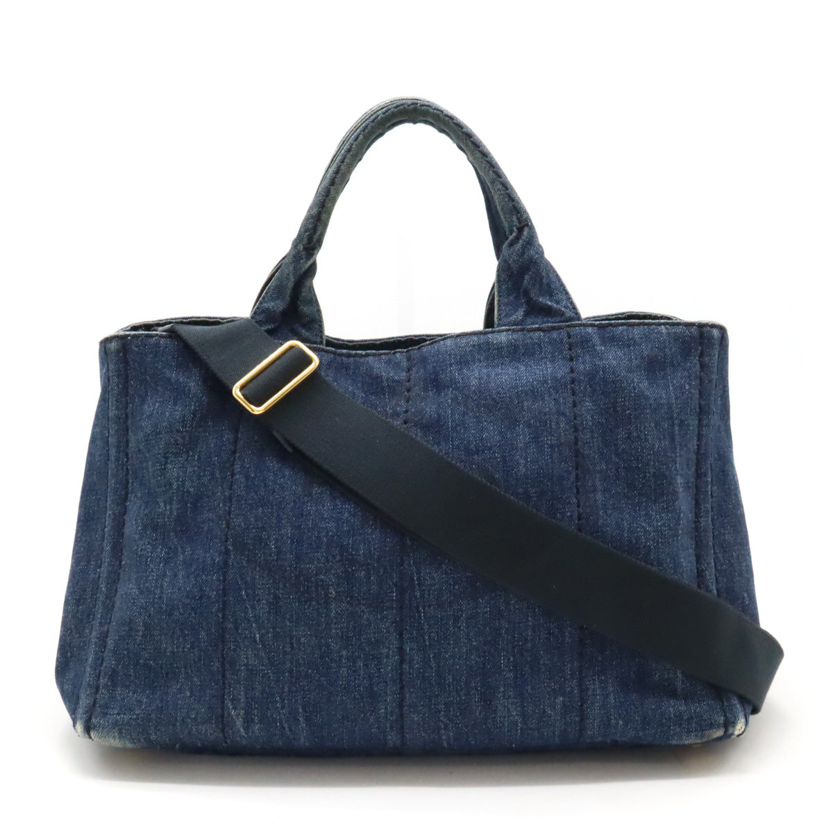 Prada Denim Canvas Canapa Tote Bag B2642B in Good Condition