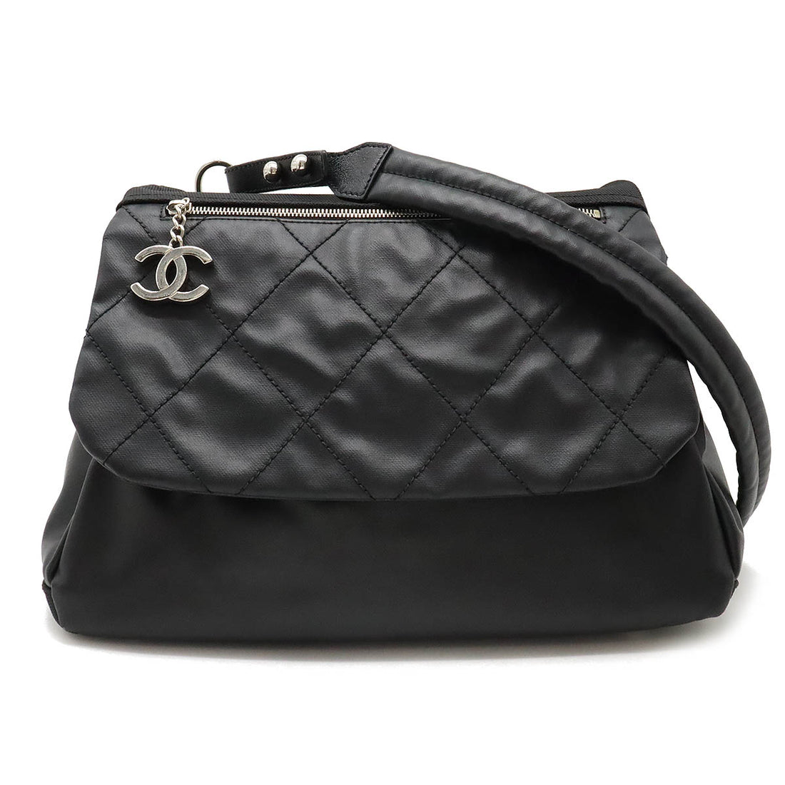 Chanel Paris Biarritz Coated Canvas Shoulder Bag A38427