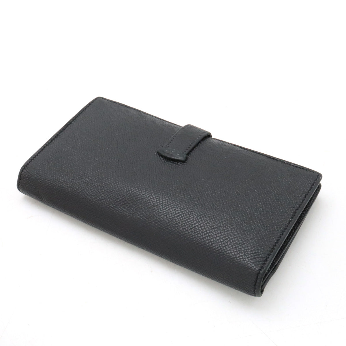 Hermes Bearn Souffle Leather Wallet Black