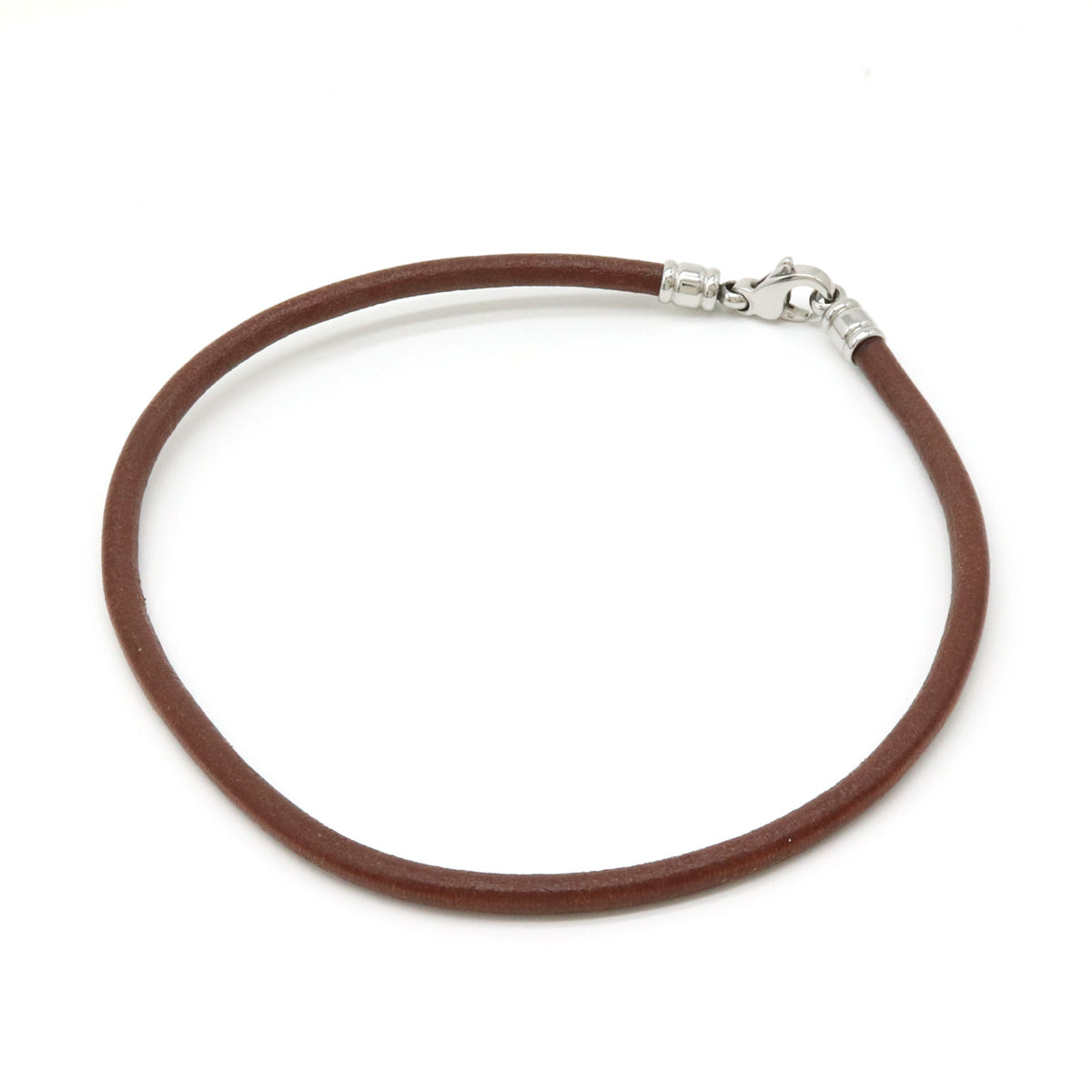 Bvlgari Leather Metal Choker Necklace