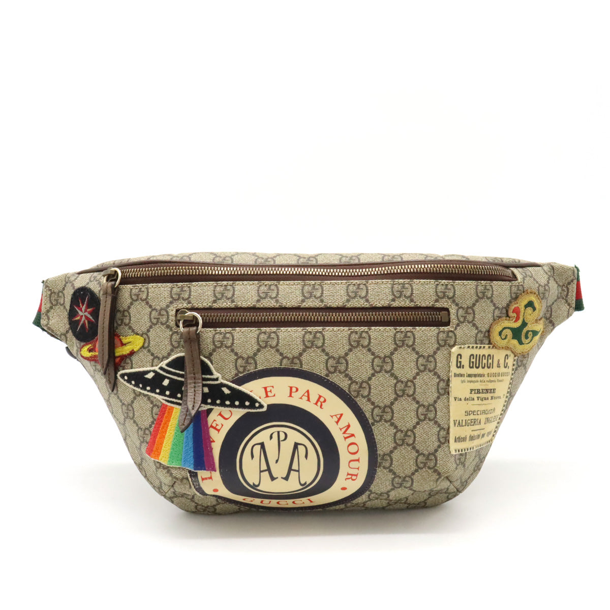 Gucci GG Supreme Courrier Belt Bag 529711 in Very Good Condition