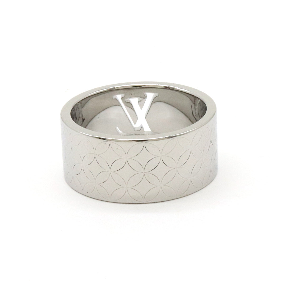 Louis Vuitton Champs Elysees Ring Stainless Steel M65456 in Pristine Condition