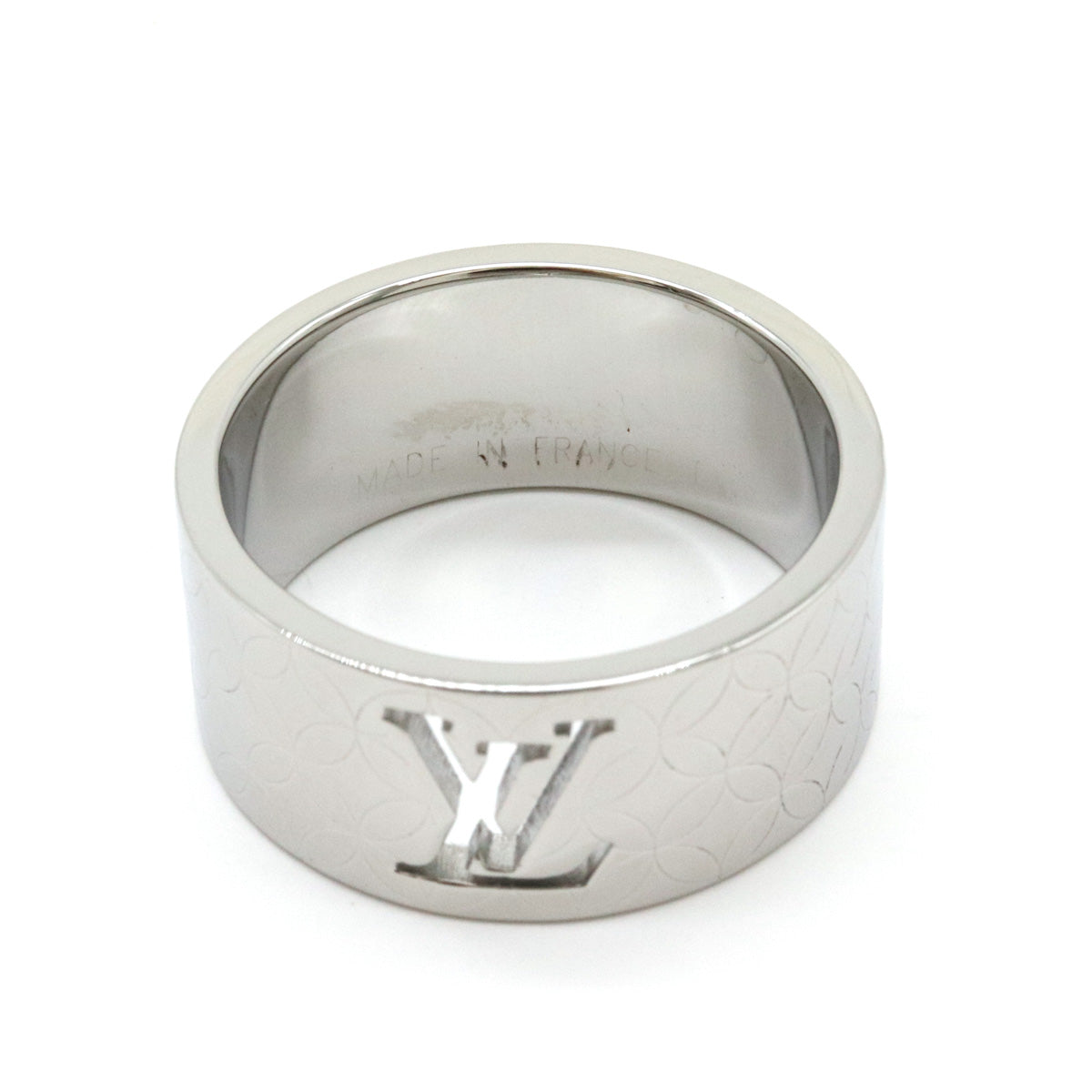 Louis Vuitton Champs Elysees Ring Stainless Steel M65456 in Pristine Condition