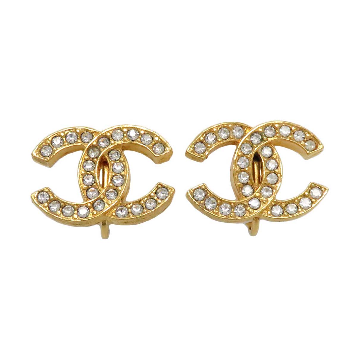 Chanel GP Coco Mark Rhinestone Earrings