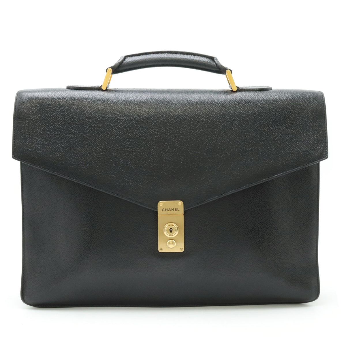 Chanel Caviar Leather Business Briefcase Black