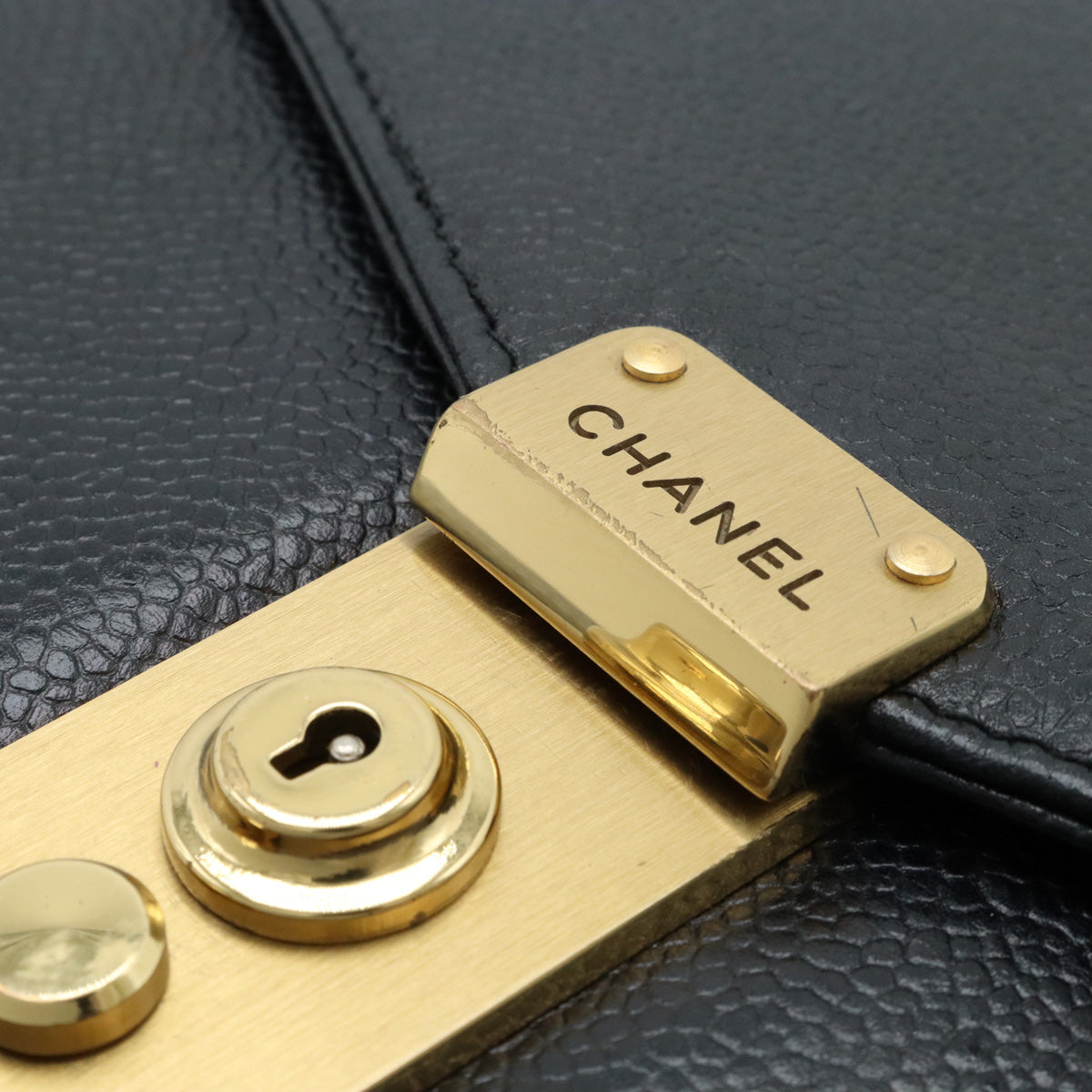 Chanel Caviar Leather Business Briefcase Black