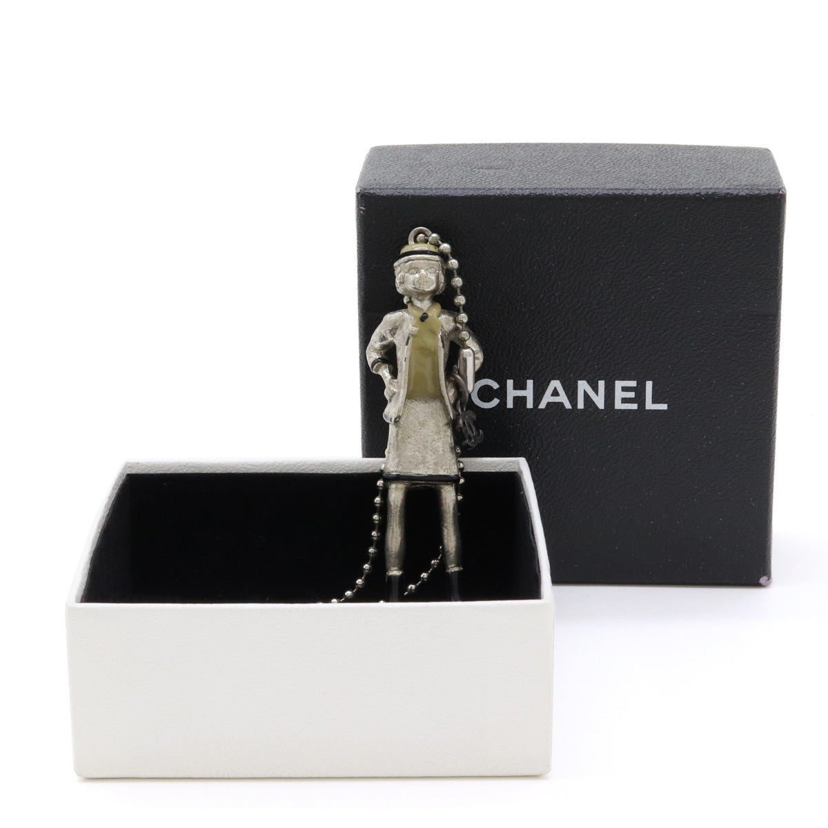 Chanel Mademoiselle Doll Metal Necklace Pendant in Very Good Condition