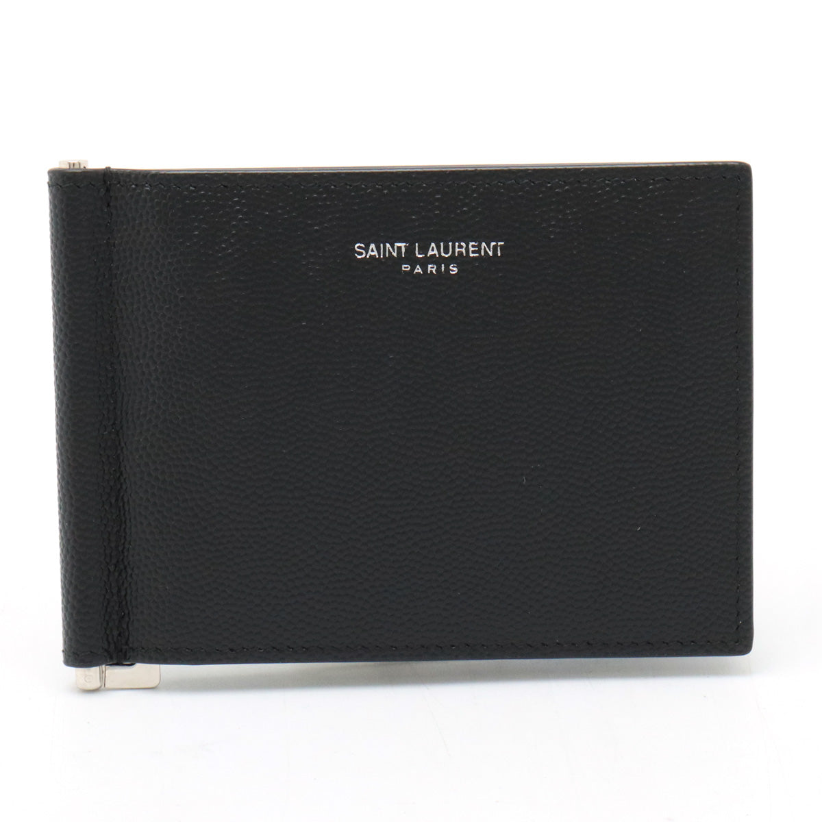 Yves Saint Laurent Leather Classic Bill Clip Wallet 378005 in Pristine Condition