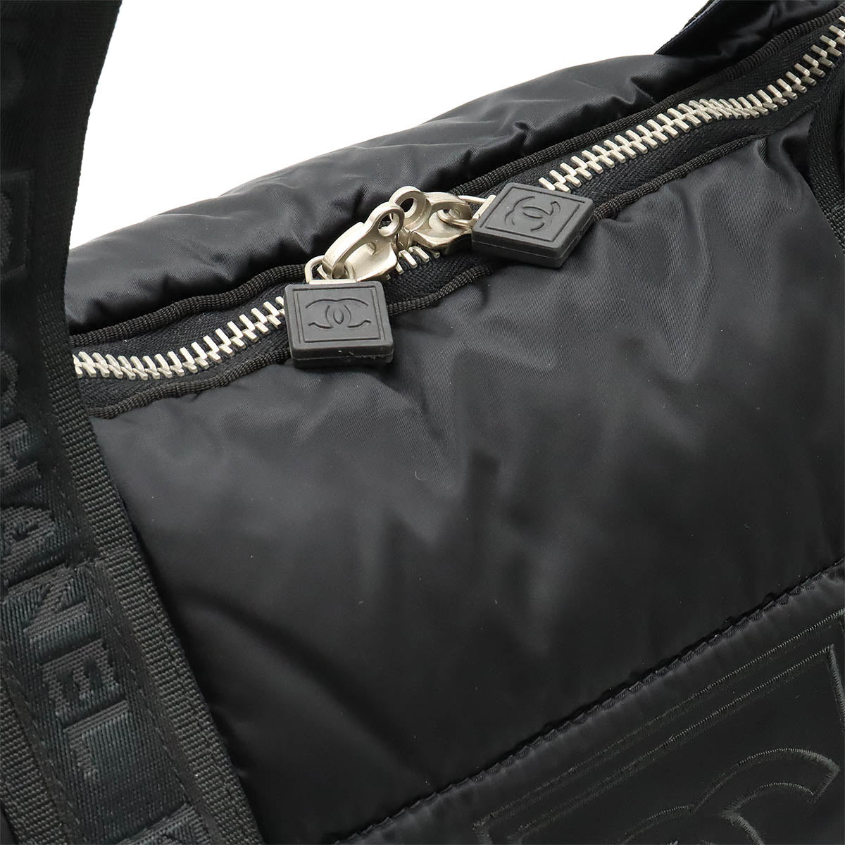 Chanel Nylon Coco Mark Boston Travel Bag