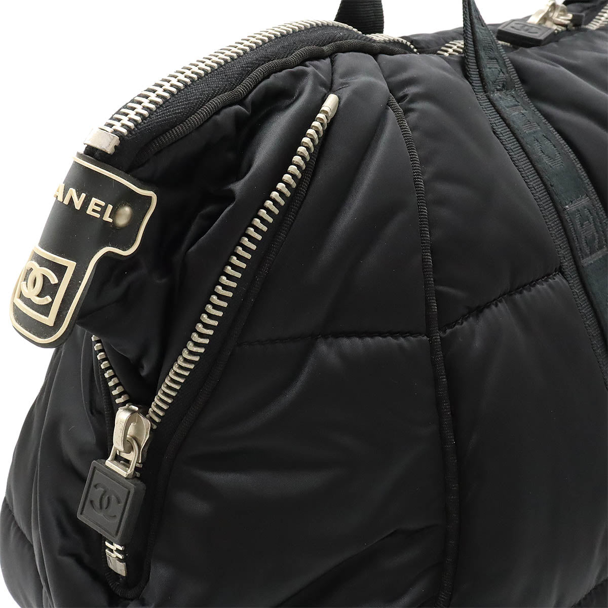 Chanel Nylon Coco Mark Boston Travel Bag