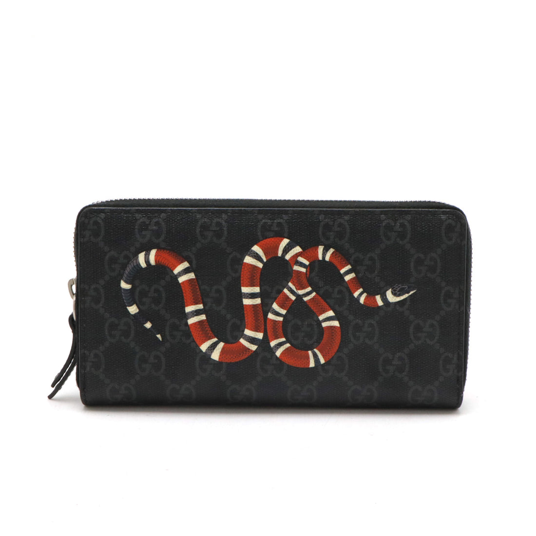 Gucci GG Supreme Zip Around Wallet PVC/Leather 451273