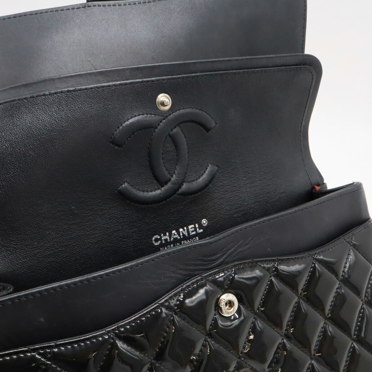 Chanel Patent Leather Matelasse Shoulder Bag