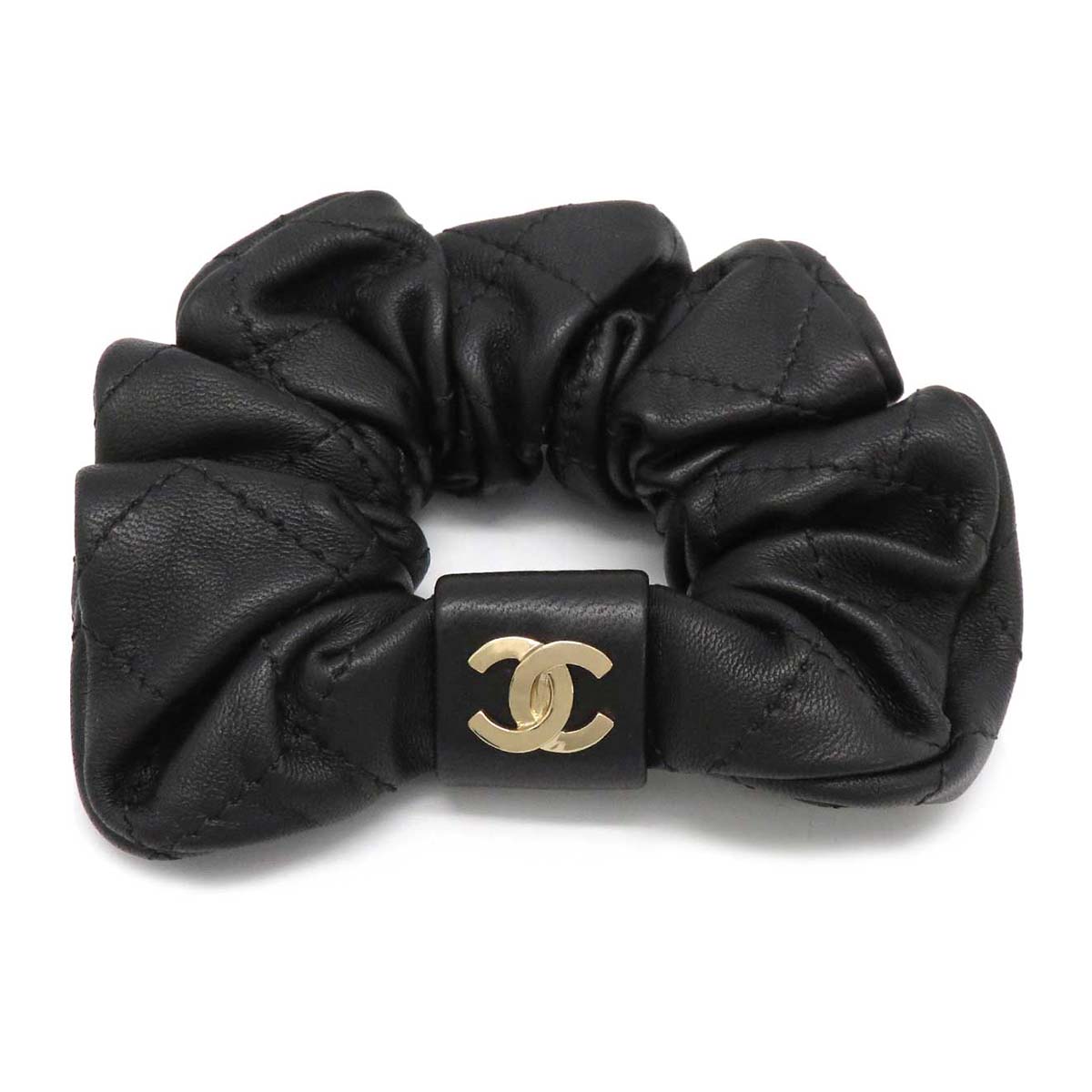 Chanel Leather Hair Accessory Black