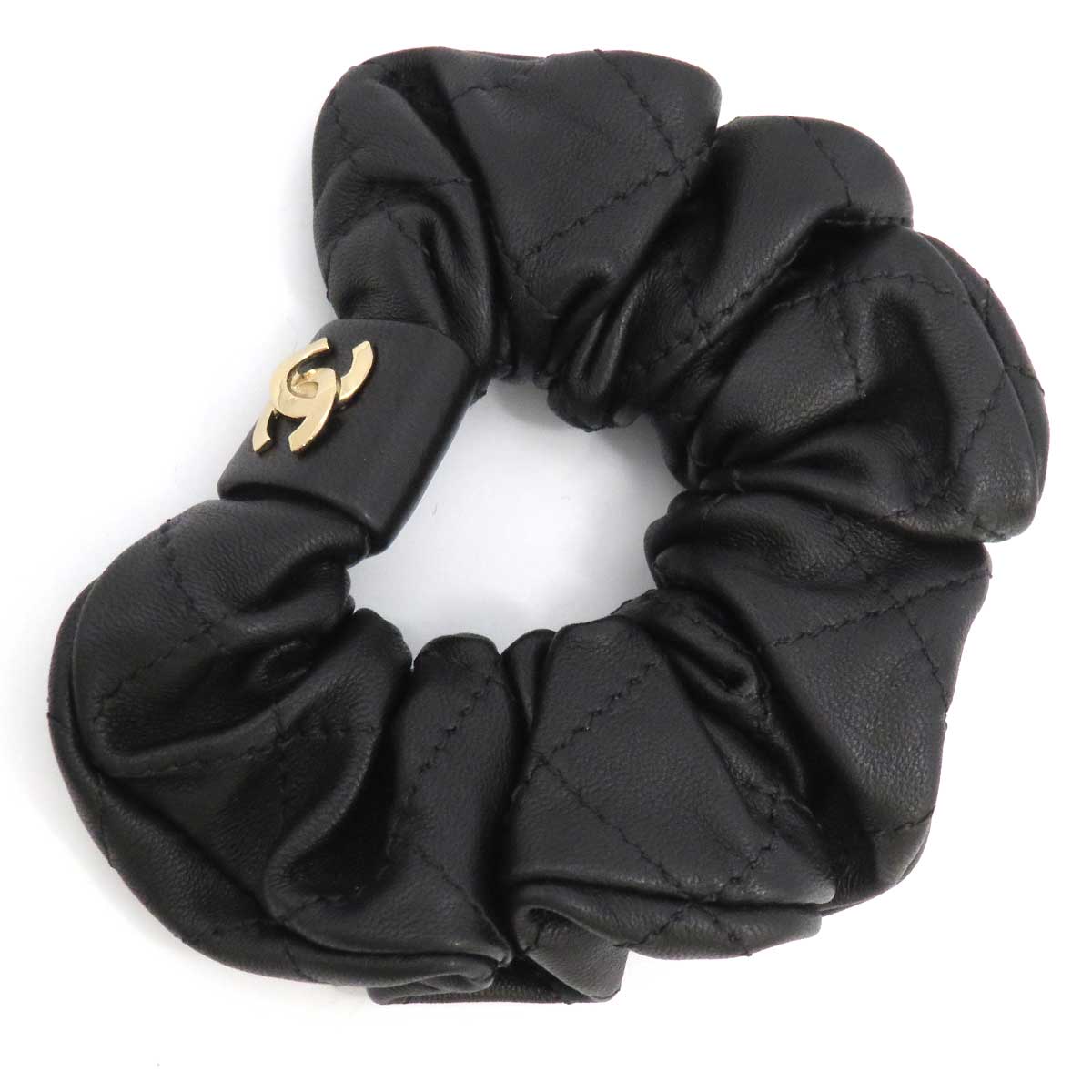 Chanel Leather Hair Accessory Black