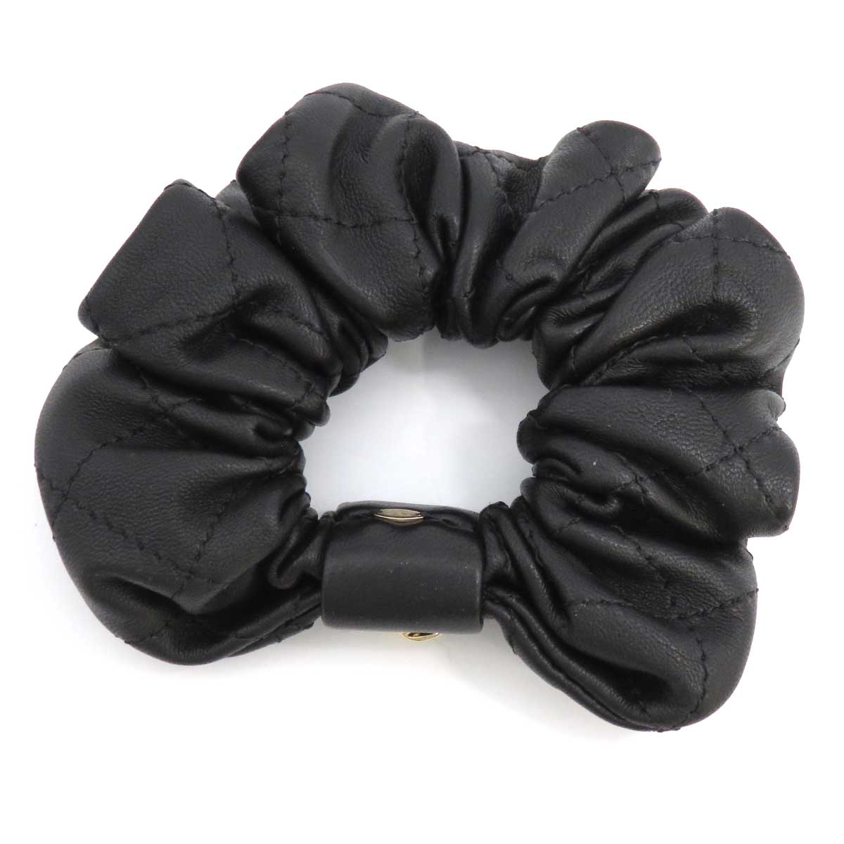 Chanel Leather Hair Accessory Black