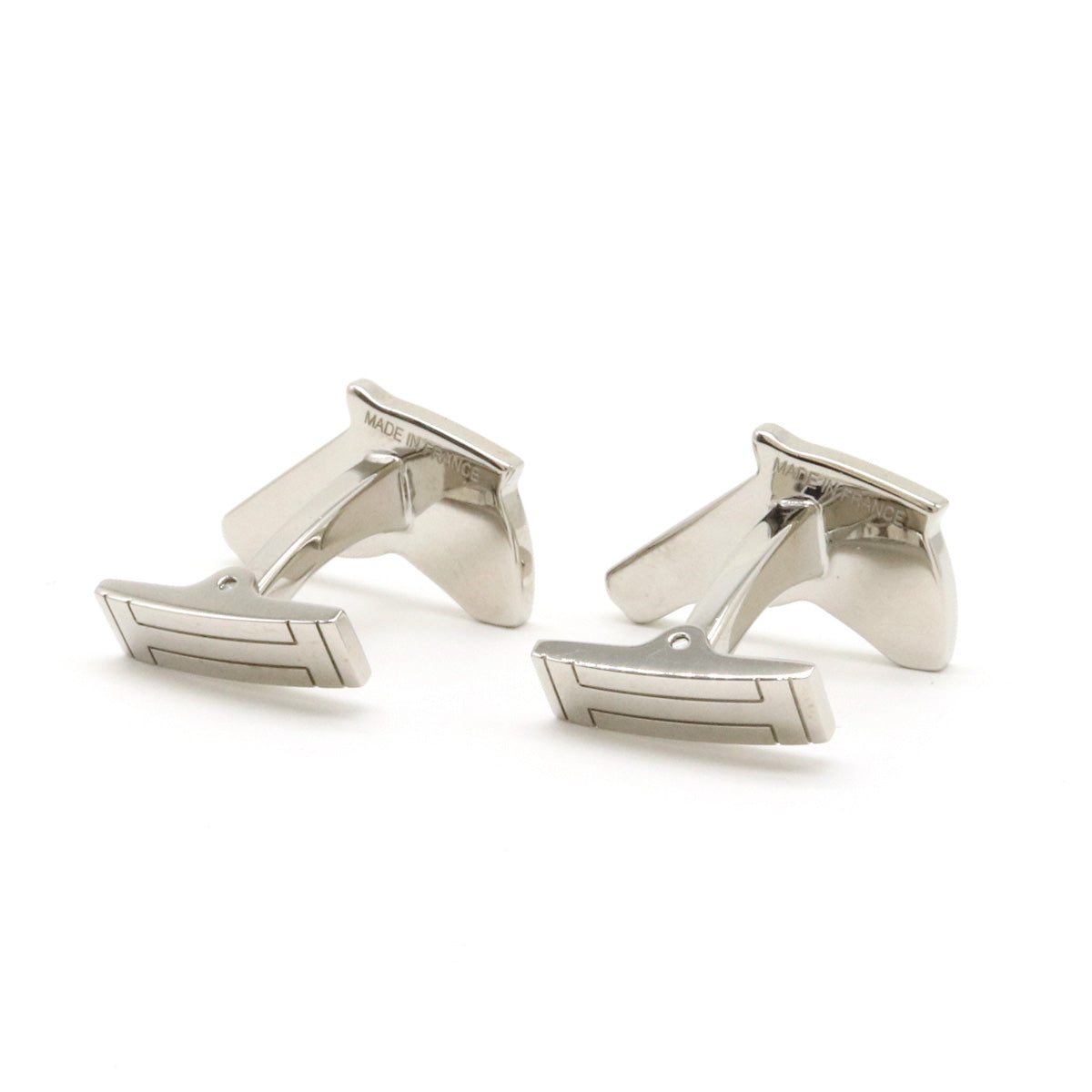 Hermes Horse Motif Metal Cufflinks in Great Condition