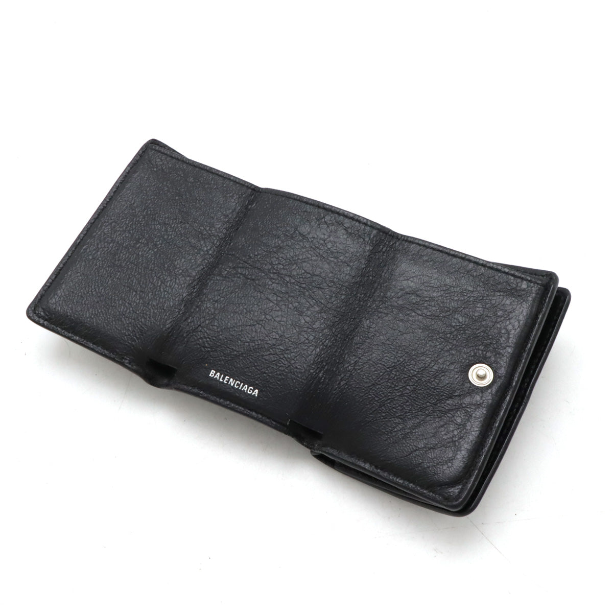 Balenciaga Classic Mini Leather Wallet Black in Good Condition